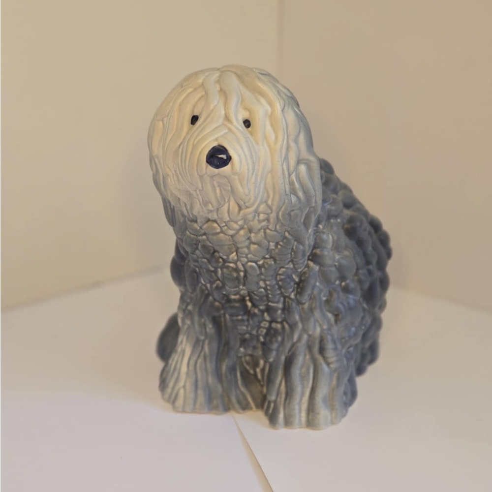 BESWICK Old English SHEEPDOG 453 Black and White Figurine Made in England